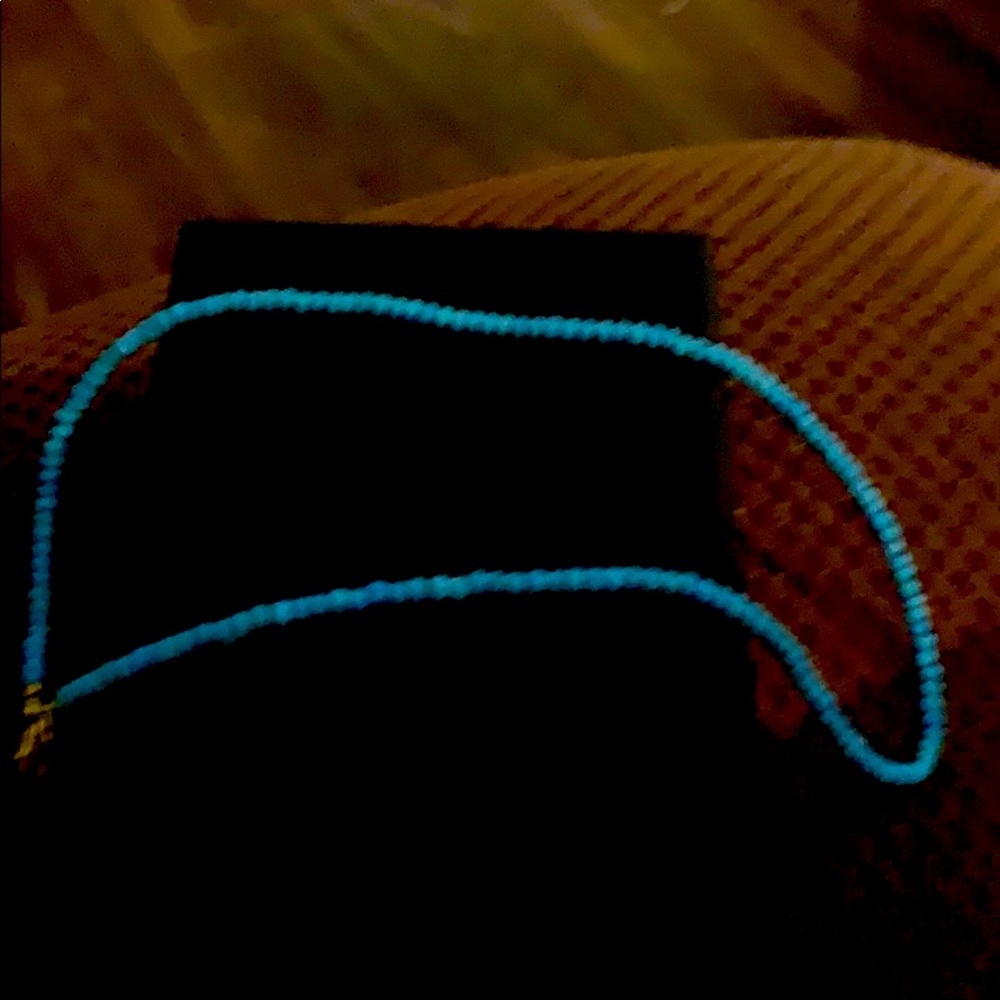 Three mm turquoise necklace 8 inch long